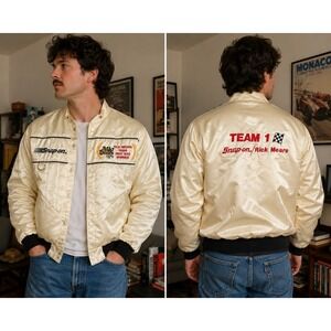 Vintage Snap-On Rick Mears 1984‎ Indy 500 Winner Satin Racing Jacket USA Medium